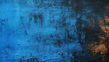 ai gegenereerd abstract blauw backdrop met oud vuil grunge patroon gegenereerd door ai foto