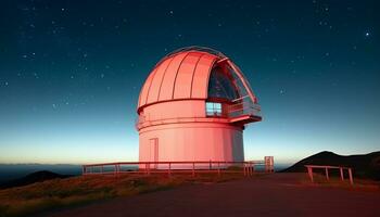 ai gegenereerd nacht lucht verlichte door sterren, een adembenemend visie gegenereerd door ai foto