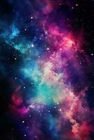ai gegenereerd verticaal abstract ruimte achtergrond nevel heelal melkachtig manier, helder universum met wolken en sterren foto