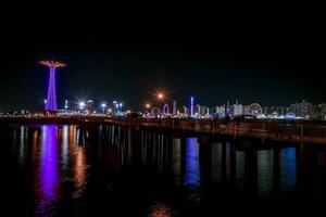 coney eiland Bij nacht foto