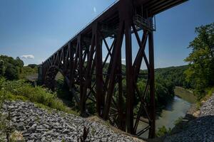 letchworth staat park overdragen viaduct foto