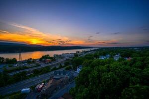 poughkeepsie loopbrug over- de Hudson staat historisch park foto