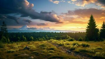 ai gegenereerd natuur landschappen achtergrond foto