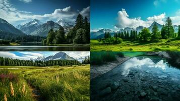 ai gegenereerd natuur landschappen achtergrond foto