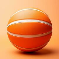 ai gegenereerd oranje basketbal bal Aan geïsoleerd achtergrond - ai gegenereerd beeld foto
