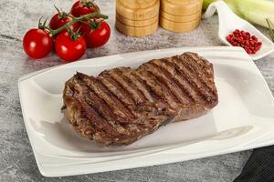 rib oog steak gegrild rundvlees foto