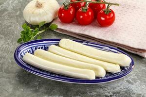 Mozzarella kaas stok hoop tussendoortje foto