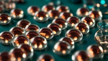 ai gegenereerd gekleurde farmaceutisch capsules achtergrond foto