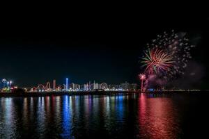 coney eiland Bij nacht foto