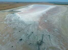top visie van de zout meer modder bronnen. extern gelijkenis met kraters. modder genezing veren foto