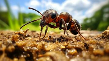 ai gegenereerd foto van citronella mier Aan een grond. generatief ai