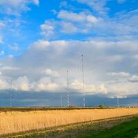 torens van lange golf communicatie Goliath. radio uitrusting voor foto