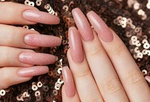 vrouw handen met mooi manicure foto