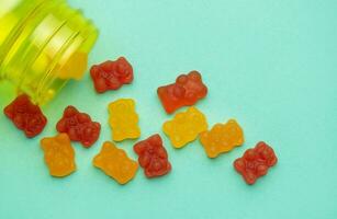 vitamines voor kinderen, gelei kleverig bears snoep foto