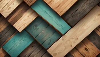 ai gegenereerd oud hout planken textuur, achtergrond foto