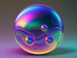 ai gegenereerd bubbel abstract 3d geven van kleurrijk bubbels abstract achtergrond generatief ai foto