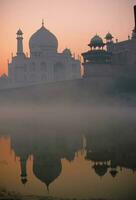 taj mahal, zonsopkomst foto