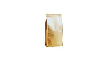 blanco koffie zak mockup geïsoleerd Aan wit achtergrond verpakking ontwerp sjabloon voor branding, Product presentatie, en afzet advertentie foto