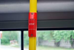 interieur van een stad bus foto