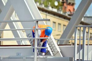 viaduct onder bouw foto