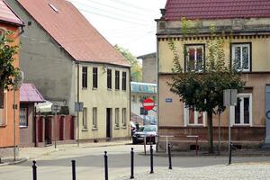 oud stad gebouwen in een klein dorp. foto