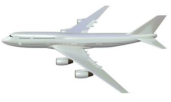 vliegtuig 3d renderen vliegtuig Aan wit achtergrond foto