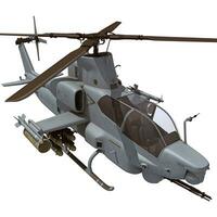 leger helikopter 3d renderen Aan wit achtergrond foto