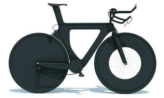 fiets 3d renderen fiets Aan wit achtergrond foto