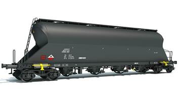 spoorweg tank trein auto 3d renderen Aan wit achtergrond foto