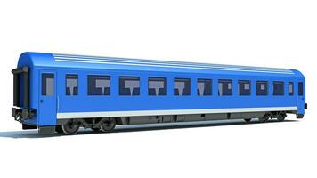 passagier trein 3d renderen Aan wit achtergrond foto