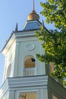 concept schot van de oud fashioned toren. architectuur foto