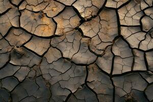 ai gegenereerd aard variantie structuur van droog, gebroken turf met licht vochtigheid foto