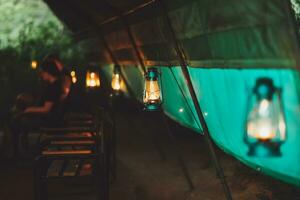 knus romantisch avond in kamp safari foto