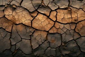 ai gegenereerd aard variantie structuur van droog, gebroken turf met licht vochtigheid foto