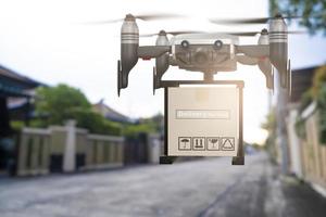 drone technologie engineering apparaat industrie vliegen in industrieel logistiek export import product levering aan huis service logistiek verzending vervoer transport of auto auto-onderdelen 3D-rendering foto