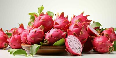 ai gegenereerd vers draak fruit. pitaya fruit. generatief ai foto