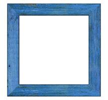 oud blauw houten kader voor schilderijen en foto's foto