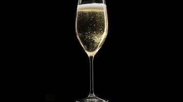ai gegenereerd glas van Champagne voor nieuw jaar vooravond viering foto