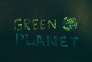 groen planeet concept foto