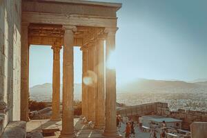 acropolis van Athene moet bezoek toerist plaats. Griekenland foto