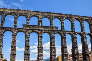 aquaduct in segovia, Castilla y leon, Spanje. foto