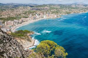 hoog hoek visie van de jachthaven in calpe, alicante, Spanje foto