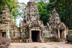 ruïnes van pra khan tempel in Angkor thom van Cambodja foto