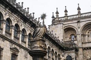 kathedraal van Santiago de compostela de romaans facade foto