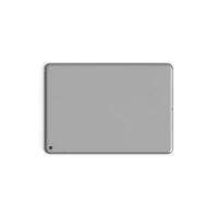 tablet leeg Scherm met blanco scherm geïsoleerd Aan achtergrond voor advertenties zilver voorkant horizontaal ruimte grijs - terug - horizontaal foto