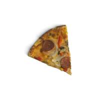 pizza gesneden van een vol pizza geïsoleerd Aan wit achtergrond foto