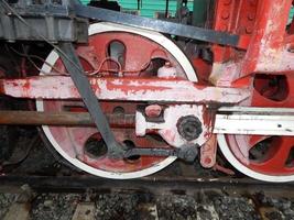spoorvervoer details van locomotief, wagon