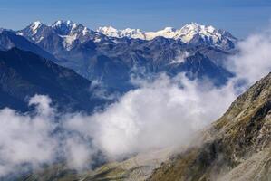 alpine alpen berglandschap op jungfraujoch, top van europa zwitserland foto