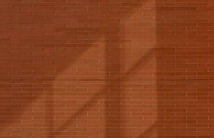 steen muur structuur achtergrond, buitenkant rood muur gebouw met licht en schaduw venster reflectie, huis muur grunge stenen achtergrond, horizontaal backdrop abstract met wijnoogst huis facade patroon foto