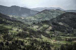 prachtig uitzicht op het landschap van mokra gora in de lente foto